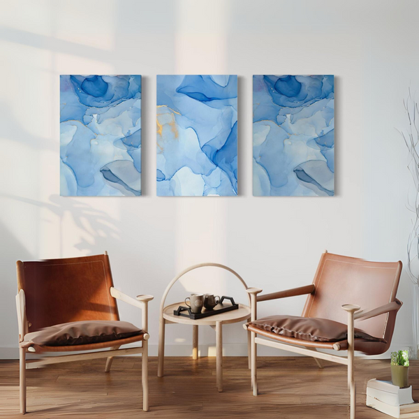 Modern Abstract Canvas Painting in India -Set of 3
