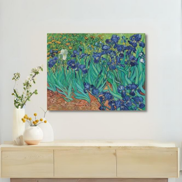 Irises by Vincent Van Gogh Large Size (28X22 inches) Canvas Painting | High Quality Giclee Print | Ready to hang