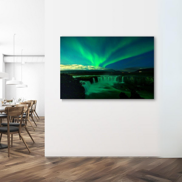 Extra Large size Northern lights print on Canvas | High Quality Giclee Print Gallery Wrapped | Ready to hang