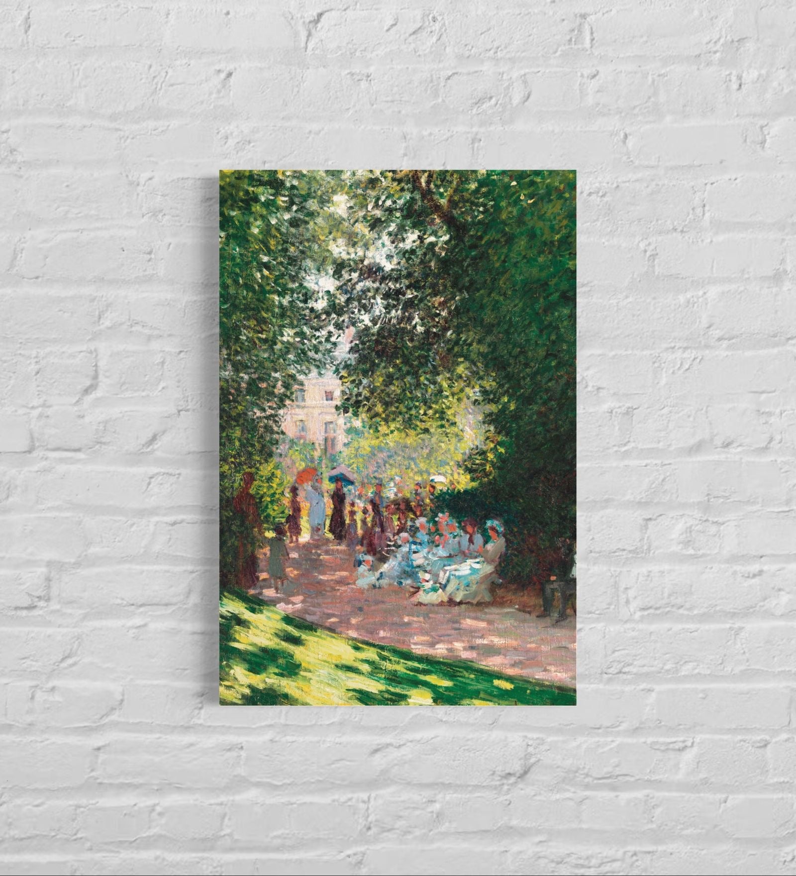 Claude Monet “Parisians Enjoying the Parc Monceau” Framed cheapest Painting Print