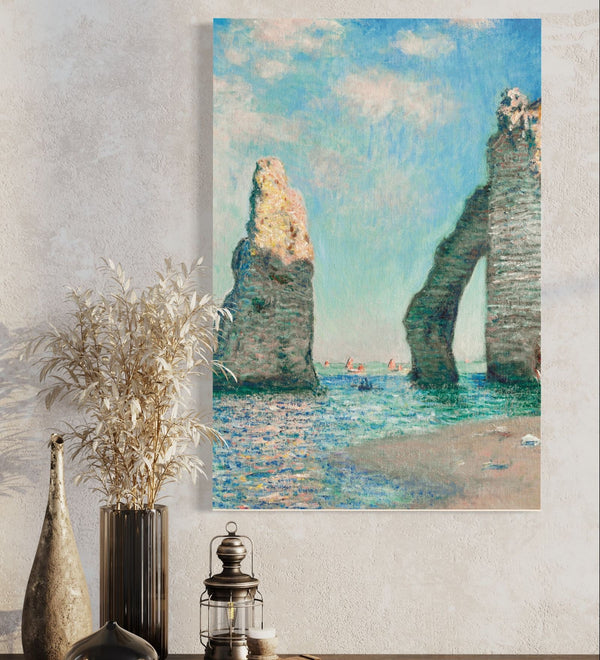 The Cliffs at Etretat by Claude Monet | Ready to hang | Giclee Print
