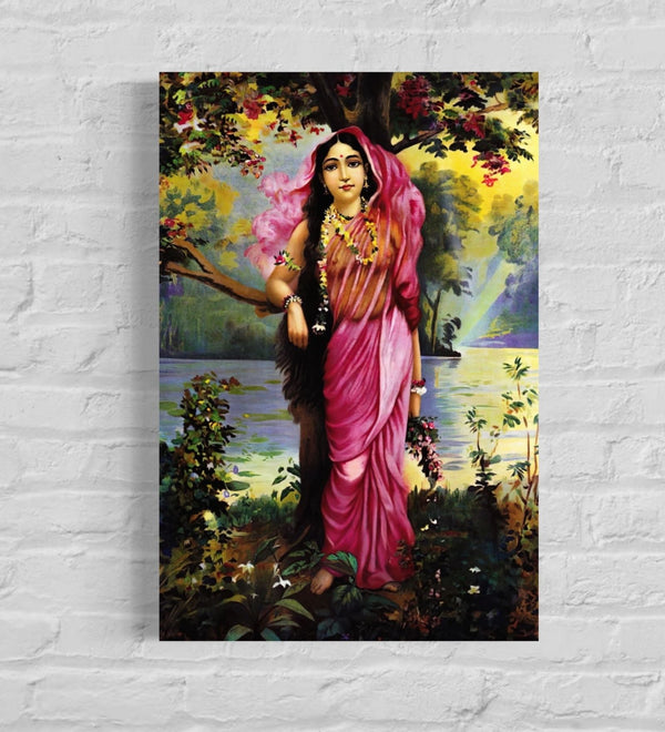 Vasantika by Raja Ravi Varma | Famous Canvas Painting