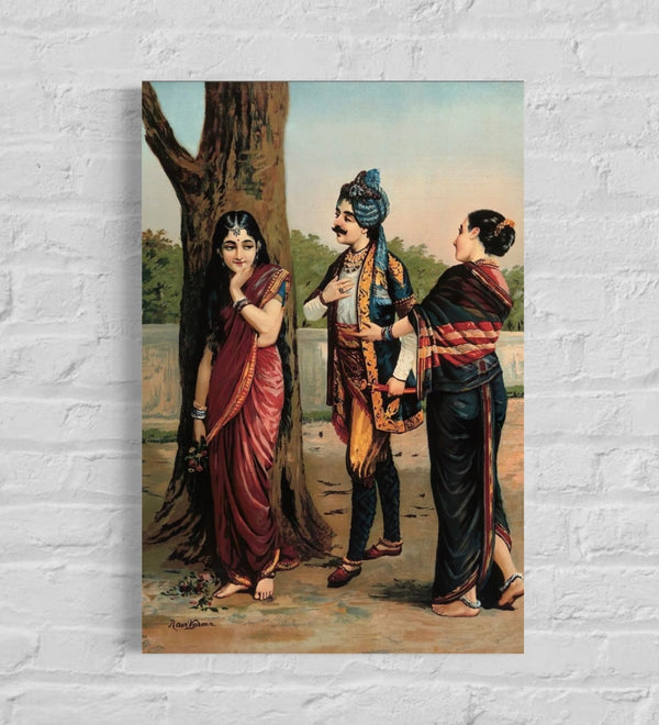 Madalsa and Ritudhwaj by Raja Ravi Varma | Famous Canvas Painting