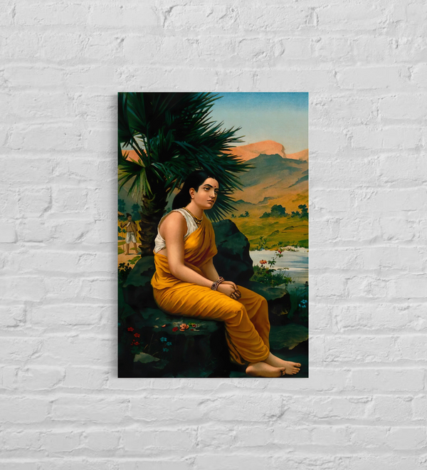 Sita in Exile (Vanavasa) By by Raja Ravi Varma | Famous Canvas Painting