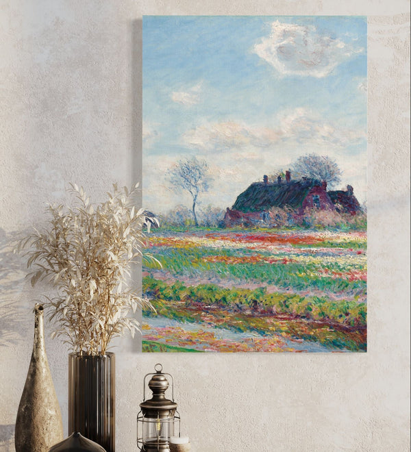 Tuilp Fields at Sassenheim by Claude Monet | Ready to hang | Giclee Print