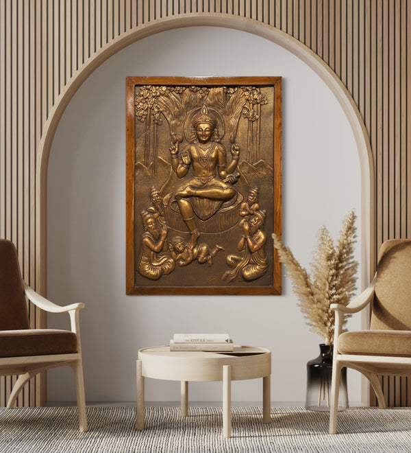 Dakshinamurthy 3D Relief Mural | Divine Enlightenment