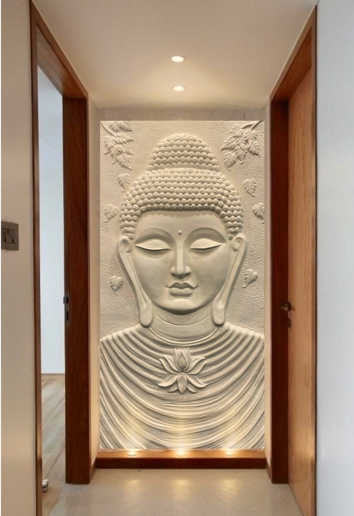 Large size Calm and Peaceful Buddha 3D Relief Mural