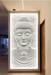 Large size Calm and Peaceful 3D Buddha with Lotus in 4 sizes 6x4 , 6x3 feet, 5x3 feet and 3X2 feet