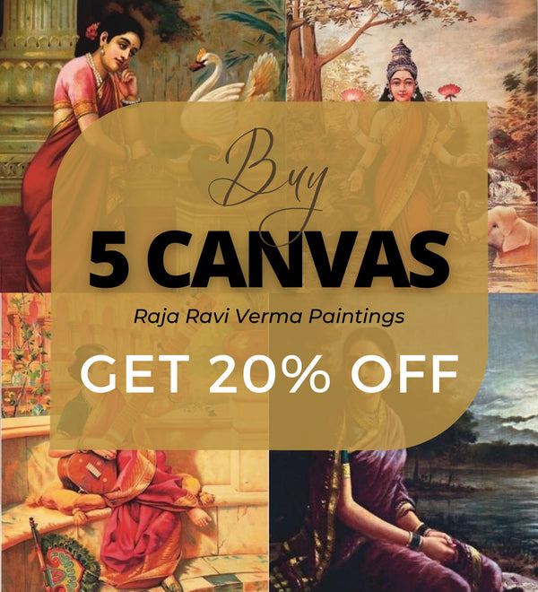 MEGA BUNDLE: Buy 5 Raja Ravi Varma paintings & get 20% off