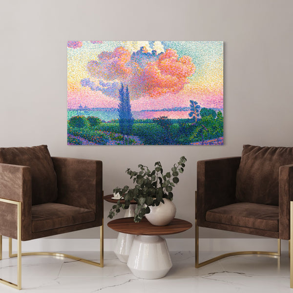 The Pink Cloud Canvas Giclee Print - Timeless Artistry by Henri Edmond Cross | Vintage Elegance Unveiled