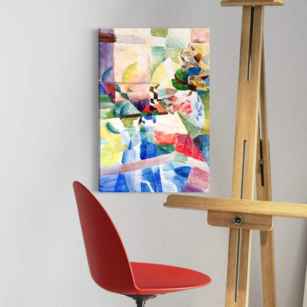 Children And Goats Canvas Giclee Print by August Macke | World Famous Painting | Whimsical Delight