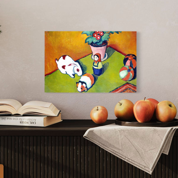 Little Walter's Toys by August Macke Canvas Giclée Print | World Famous Painting | Whimsical Wonderland