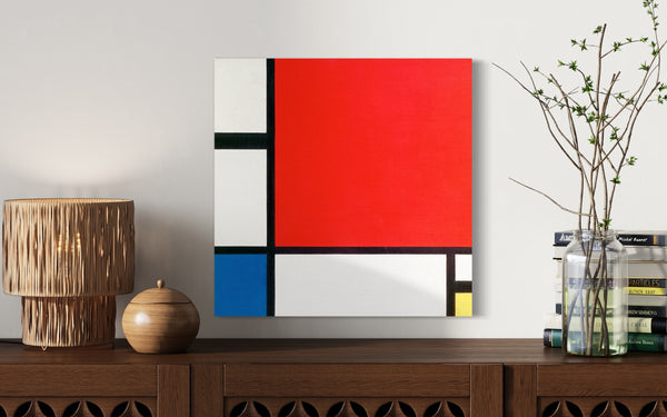 Composition with Red Blue and Yellow By Piet Mondrian Canvas Print | World Famous Painting
