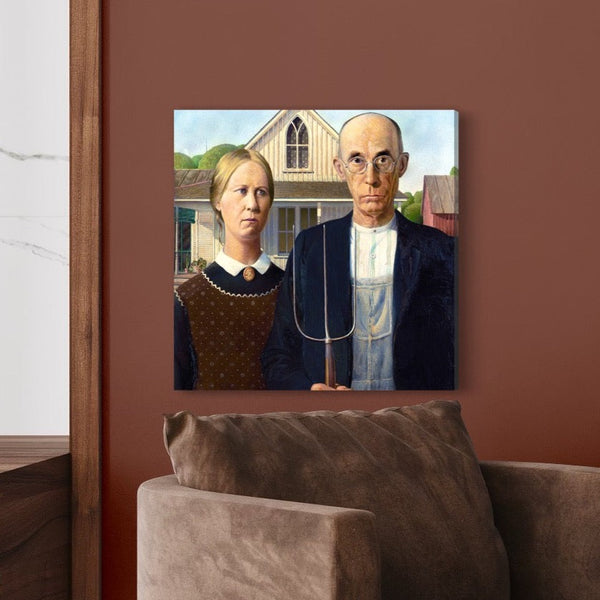 American Gothic by Grant Devolson Wood Canvas Giclee Print | World Famous Painting