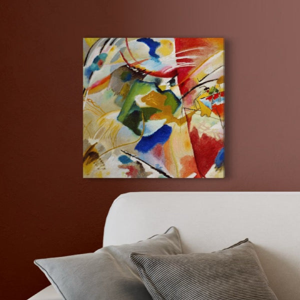 Vibrant Serenity: Wassily Kandinsky Green Center Canvas Print | World Famous Painting
