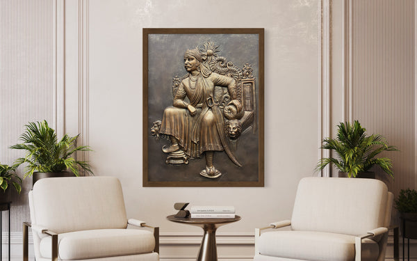 4X3 Feet Maharana Pratap 3D Relief Mural: Elevate Your Space with Royal Grandeur | Royal King