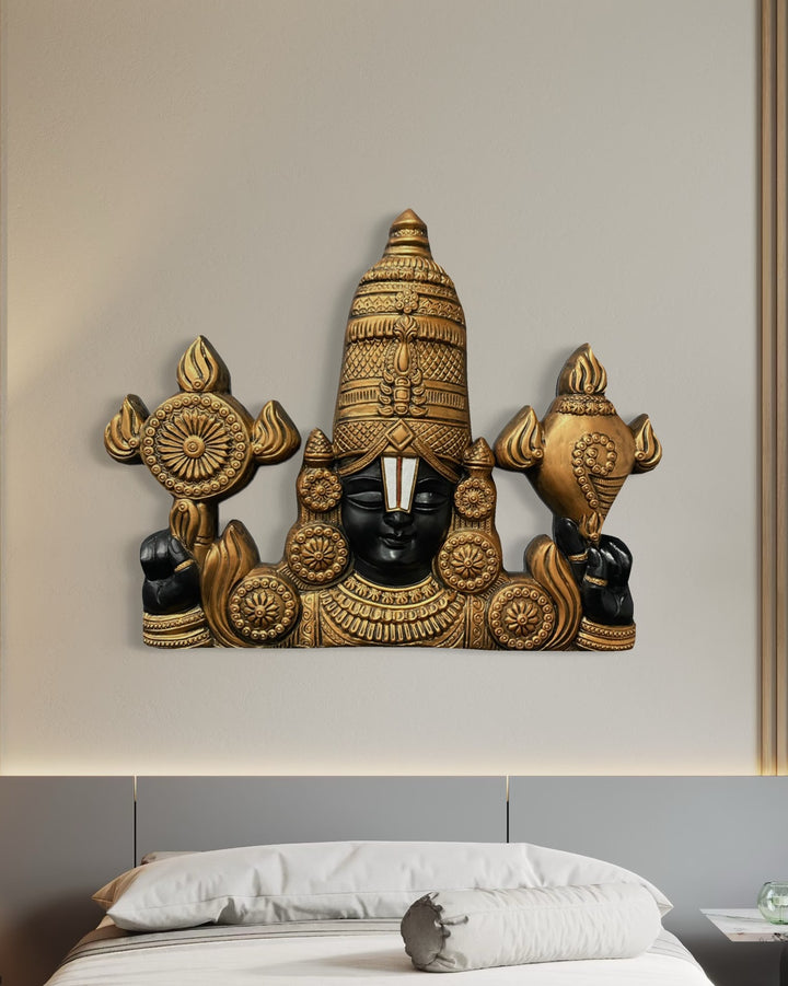 Large size 4 feet Balaji 3D Relief Mural Wall Hanging