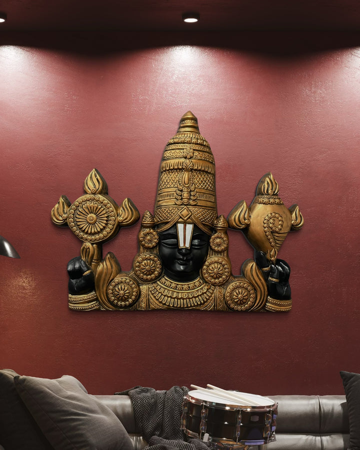 Large size 4 feet Balaji 3D Relief Mural Wall Hanging