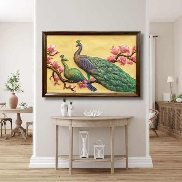 Large size Peacock Mural in size 4.5X3 feet