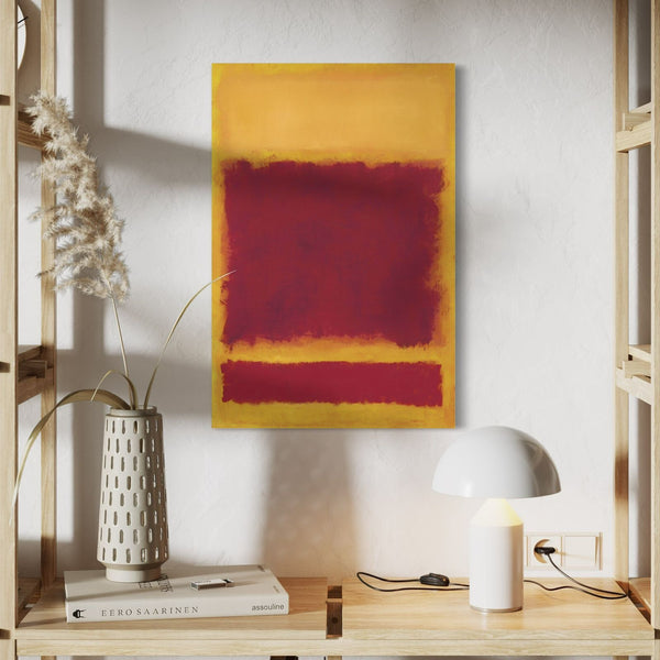 Mark Rothko-inspired Red Yellow Gold Abstract Canvas Print | Famous Abstract painting