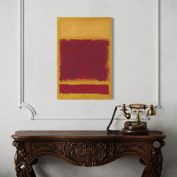 Mark Rothko-inspired Red Yellow Gold Abstract Canvas Print | Famous Abstract painting