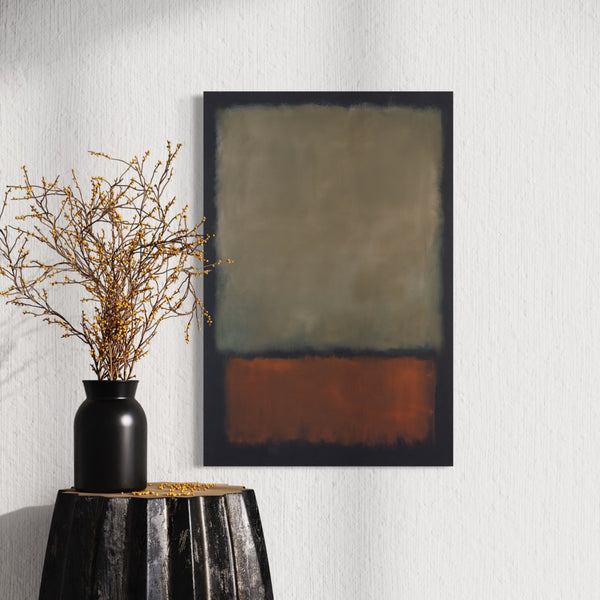 Dark Brown Grey Orange Abstract Art by Mark Rothko Canvas Giclee Print | Harmony Unleashed