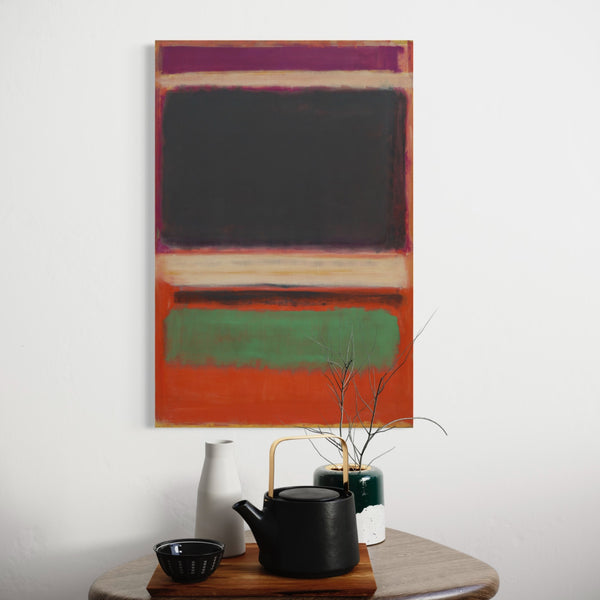 Magenta, Black, Green on Orange abstract art By Mark Rothko Canvas - Giclee Print Masterpiece