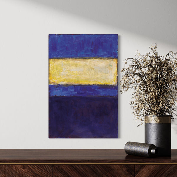 Blue Yellow Dark Blue (Untitled) Abstract Art Canvas Print by Mark Rothko | Famous Painting