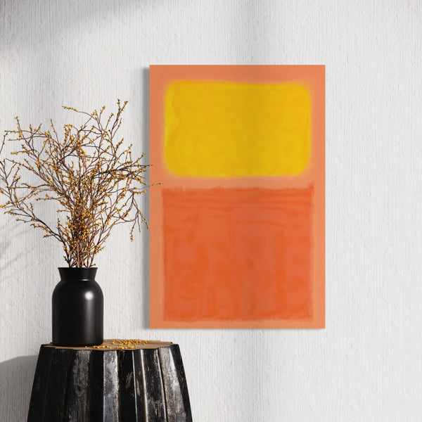 Orange Yellow Abstract Art by Mark Rothko - Canvas Giclee Prints in 24X16 and 30x20 Inches