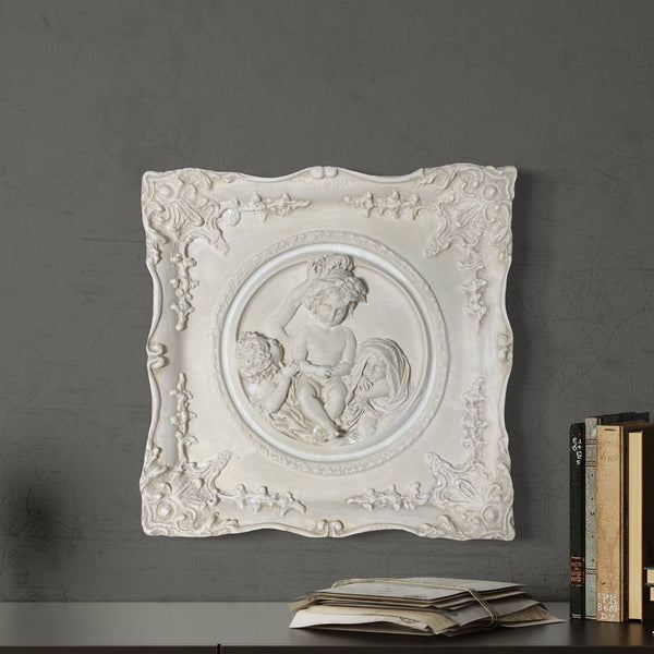 Edward William Wyon (BRITISH, 1811-1855), Marble Roundels Of Children Playing | European theme 3D Wall Hanging | Ready to hang | 3D Wall Sculpture