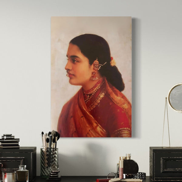 Tara A lady from Madras by Raja Ravi Varma | Famous Canvas Painting