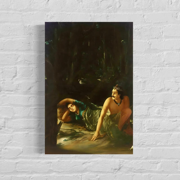 Nala and Damyanti by Raja Ravi Varma | Famous Canvas Painting