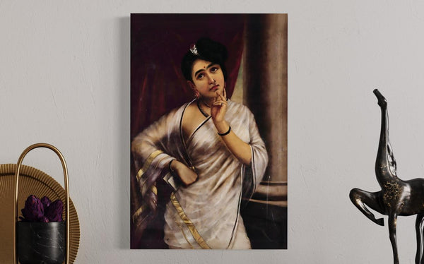 Reverie by Raja Ravi Varma | Famous Canvas Painting