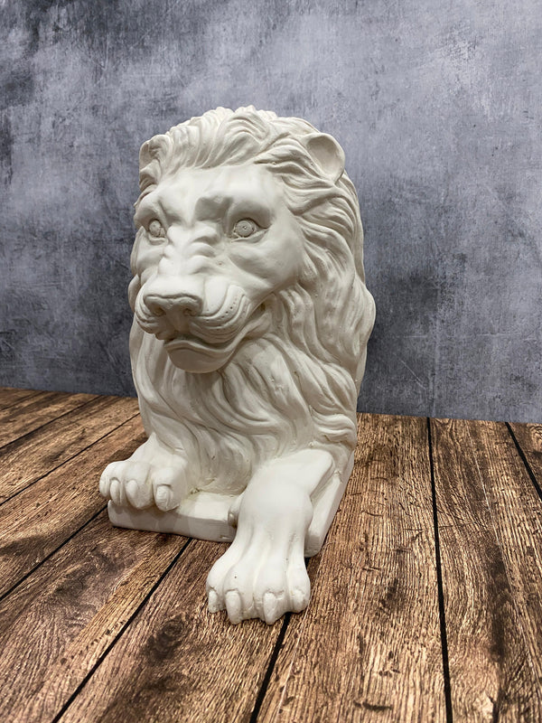 Lion Head 3D Sculpture Relief Mural | European Marble-Themed Decor | 11X9 Inches | Cultured Marble