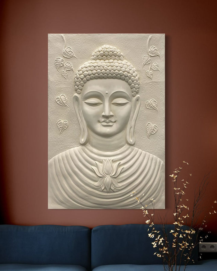 Large size Calm and Peaceful Buddha 3D Relief Mural