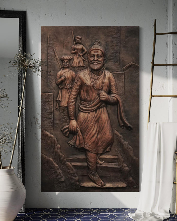 5X3 Feet Chattrapati Shivaji Maharaj 3D Relief Mural