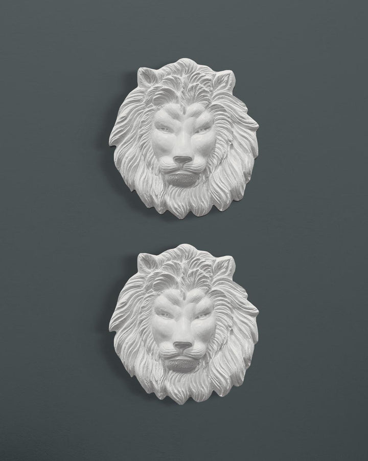 (22 Inches) Lion Face 3D Relief Mural Wall Art