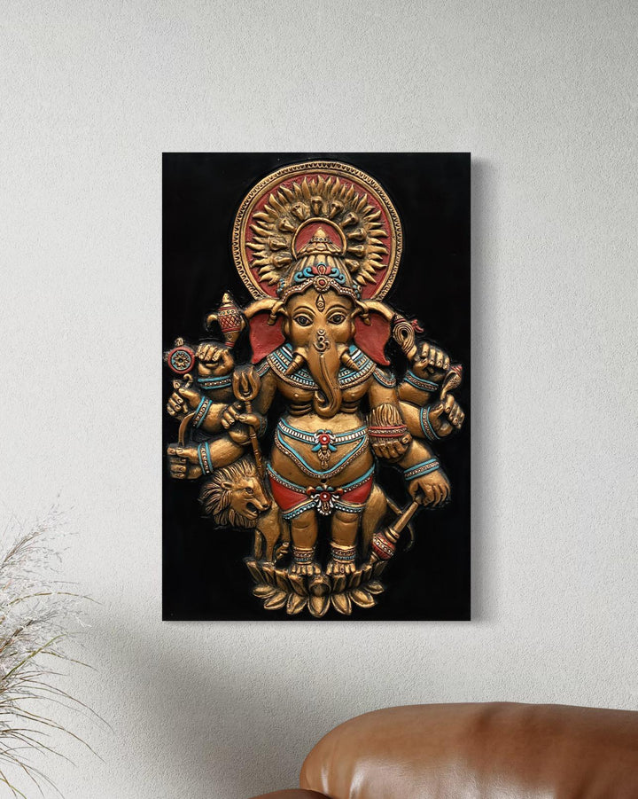 Drishti Ganesha 3D Relief Mural Wall Art