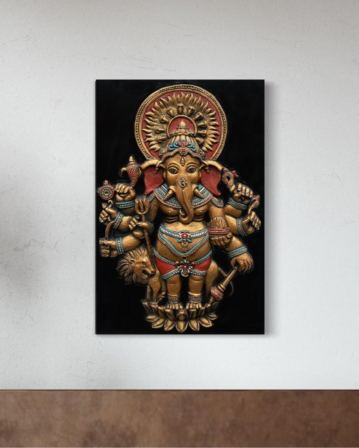 Drishti Ganesha 3D Relief Mural Wall Art