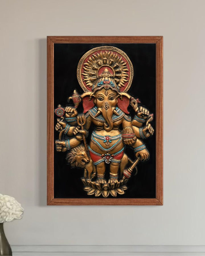 Drishti Ganesha 3D Relief Mural Wall Art