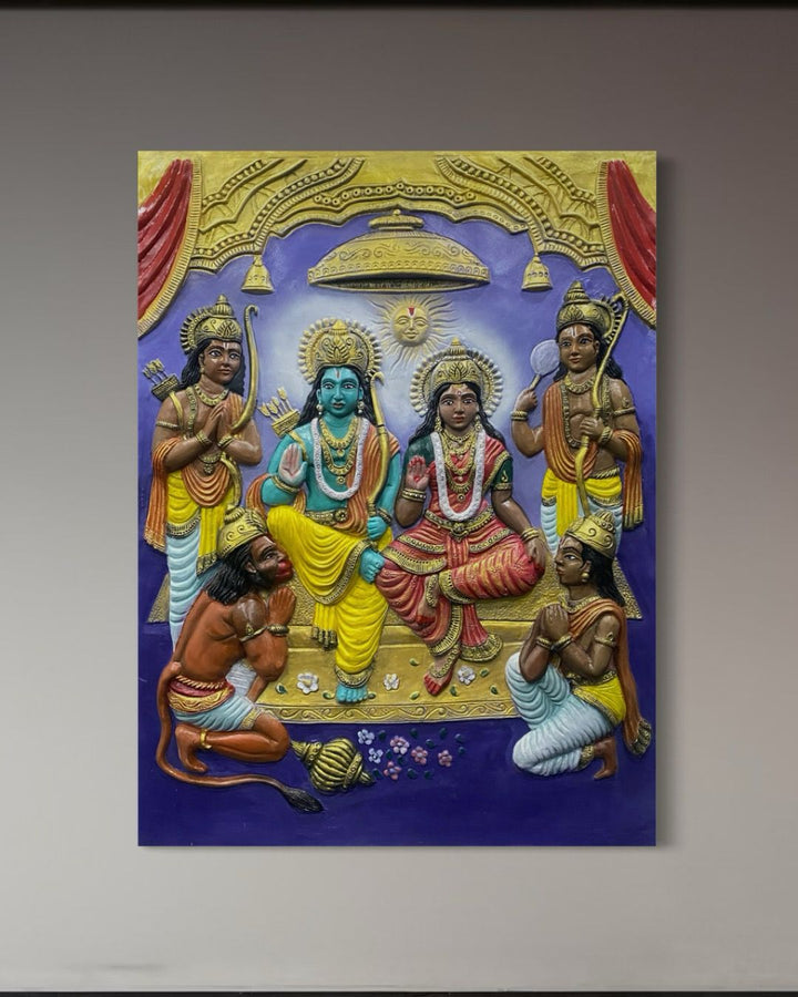 Divine Ram Darbar 3D Relief Mural Wall Art