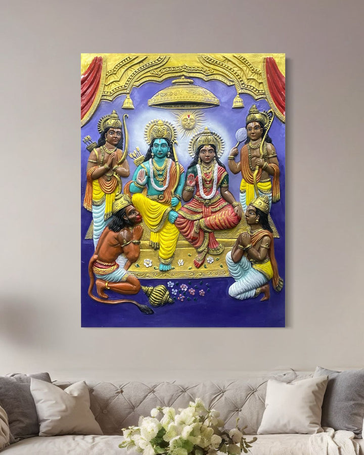 Divine Ram Darbar 3D Relief Mural Wall Art