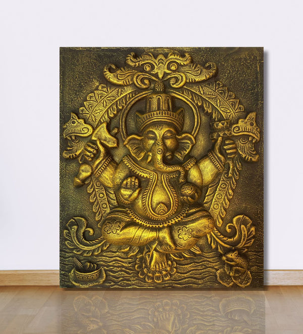 20x16 inches Lord GANESHA 3D WALL Hanging Relief Mural