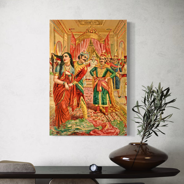 Draupadi Vastraharan by Raja Ravi Varma | Famous Canvas Painting