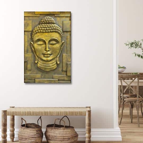 Golden Buddha decor for home | 3D Wall hanging - Artociti – artociti