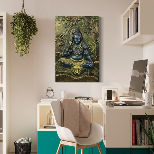 Lord Shiva 3D Relief Mural Wall Sculpture | Relief Mural Wall Art | Ready to hang